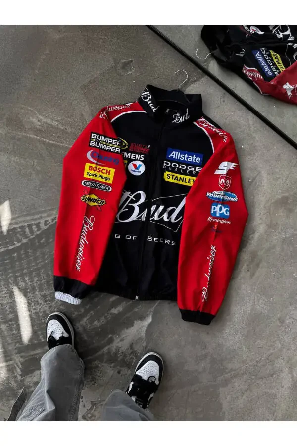 Унисекс Дождевик & Ветровка с полной молнией с цифровым принтом Bud - 2