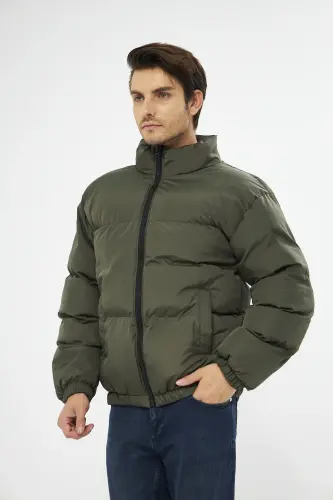 Унисекс Дождевик Ветрозащитный Бомбер Oversize Куртка Пальто Водонепроницаемый MM-153-ХАКИ - 1