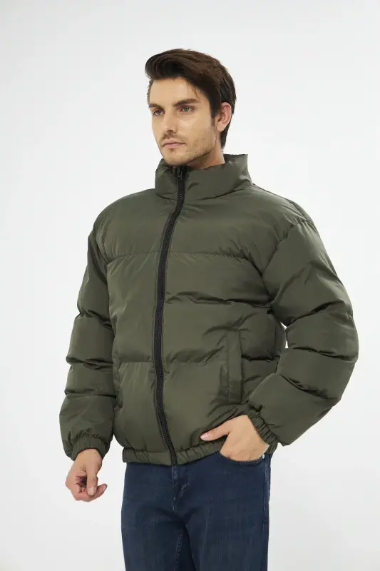 Унисекс Дождевик Ветрозащитный Бомбер Oversize Куртка Пальто Водонепроницаемый MM-153-ХАКИ - 1