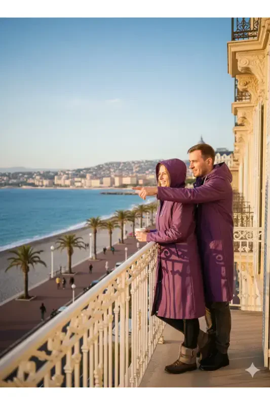 Унисекс Фиолетовый Eva Ткань Водо-Ветро-Непроницаемый Дождевик-Фиолетовый - 5