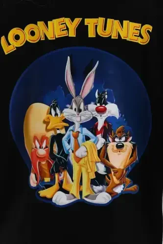 Унисекс Футболка оверсайз с принтом - Чёрный - 3