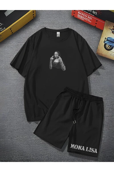 Унисекс футболка с принтом Play More свободного кроя оверсайз с шортами - комплект из двух частей - FECCY