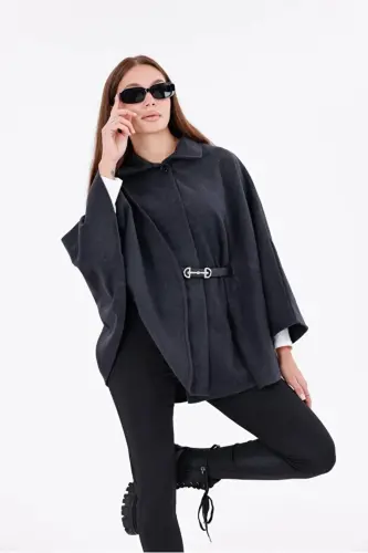 Унисекс Камень Хлопковый Базовый Водолазка Slimfit с Начесом - Камень - 3