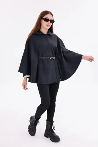 Унисекс Камень Хлопковый Базовый Водолазка Slimfit с Начесом - Камень - 4