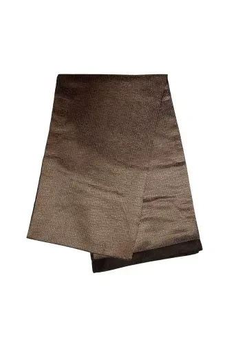 Унисекс Кофейный Полосатый Узор Атласный Тонкий Кашемировый Текстурный Теплый Мягкий Зимний Шарф-подарок-коричневый - 4