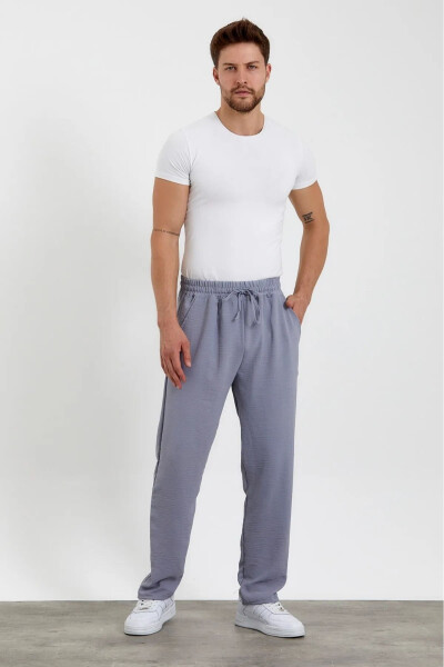 Üniseks Oversize Gri Aerobin Yazlık İnce Salaş Alt Jogger Pantolon - 6