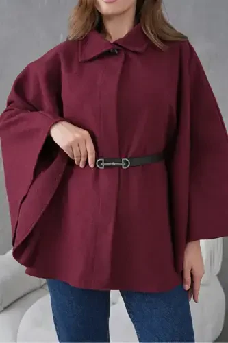 Uniseks Qizil Paxta Balıkçı Yaka Şardonlu Slimfit Boğazlı Ko'ylak - Qizil - 7