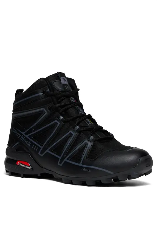 Uniseks Qora Qulay Kalıp Trekking Bot-Qora - TONNY BLACK