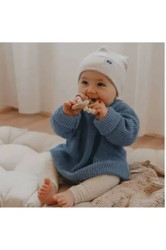 Унисекс свитер для младенцев и детей с воротником-гольфом (0-5 лет) с экстра-гибкой - 2