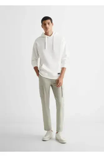 Унисекс Толстовка с капюшоном - Белый - 1