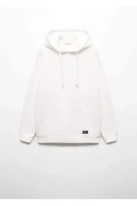 Унисекс Толстовка с капюшоном - Белый - 2