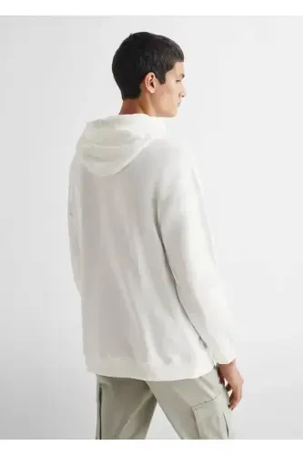 Унисекс Толстовка с капюшоном - Белый - 3