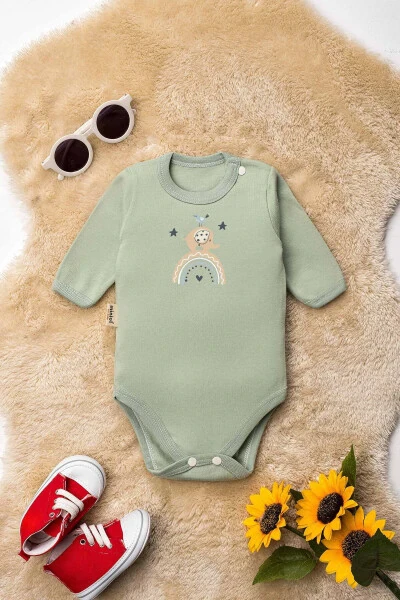 Unisex 100% Organic Cotton Elephant Print 3-6-9-12 M - 4