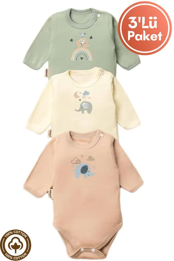 Unisex 100% Organik Paxta Fil Bosma 3-6-9-12 A - 1