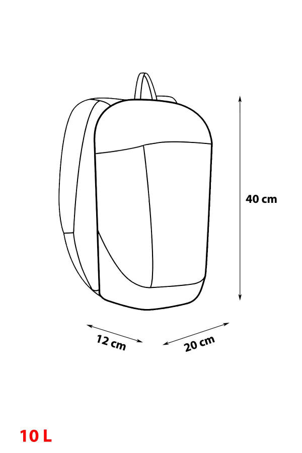 Unisex 2 Bölmeli Siyah Outdoor Antreman Yürüyüş Kamp Bisiklet Spor (10L) Sırt Çantası - 2