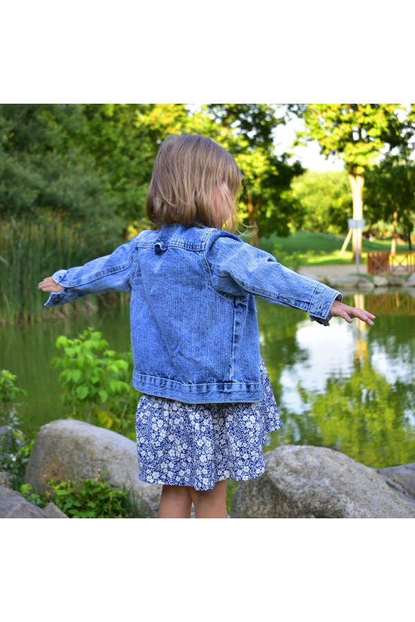 Unisex 5-8 Years Basic Kids Denim Jacket - 4