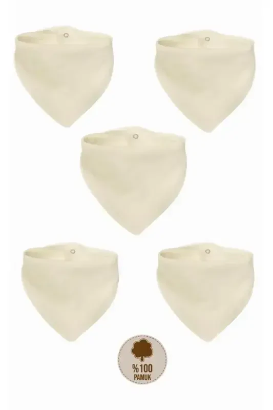 Unisex Baby 100% Cotton Fabric White Scarf Bib - LUMOS TRADE