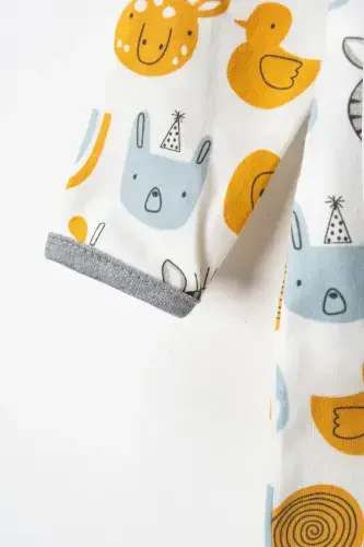 Unisex Baby 3-Piece Animal Figure Romper Set - 4