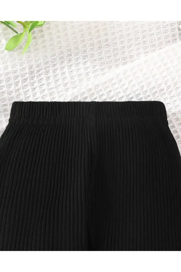 Unisex Baby and Child Cashmere Seasonal Black Leggings - 3