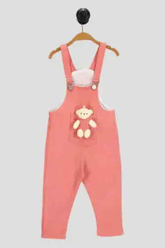 Unisex Baby Bear Print Colorful Overall Jumpsuit Lycra Stretchy Fabric Adjustable Strap - 3