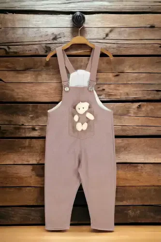 Unisex Baby Bear Print Colorful Romper Jumpsuit with Lycra Stretchy Fabric Adjustable Straps - 1