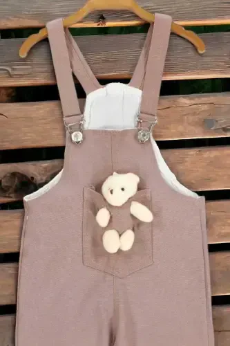 Unisex Baby Bear Print Colorful Romper Jumpsuit with Lycra Stretchy Fabric Adjustable Straps - 2