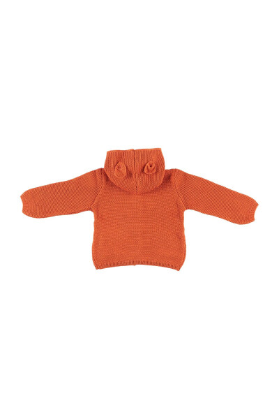 Unisex Baby Brick Red Knit Cardigan - 14