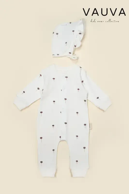 Unisex Baby Jumpsuit - 3-24 Months - Seasonal Hatted Jumpsuit - VAUVA