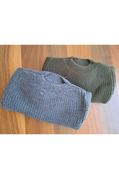 Unisex Baby Kids Bicycle Neck Extra Stretchy Knit Sweater (2 pack sweater set) - 2