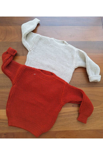 Unisex Baby Kids Crew Neck Extra Stretchy Knit Sweater (2 Pack) - 1