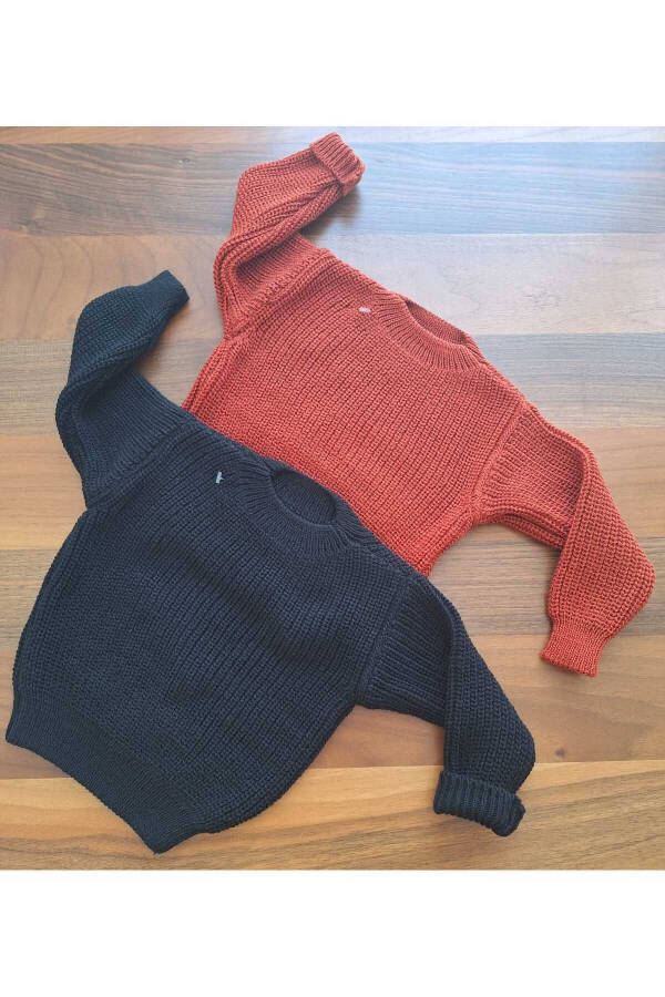 Unisex Baby Kids Crew Neck Extra Stretchy Knit Sweater (2-piece Sweater Set) - 9