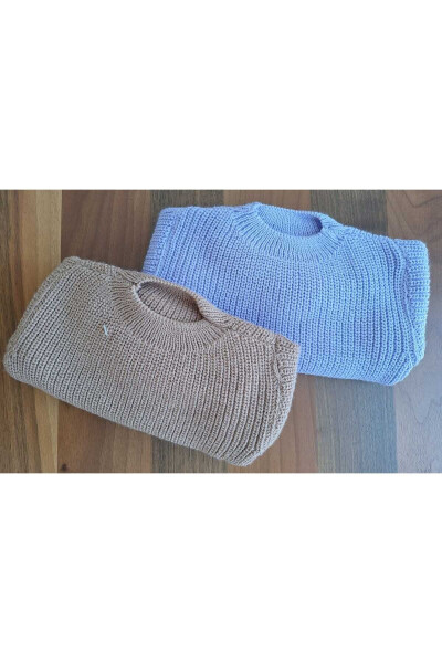 Unisex Baby Kids Crew Neck Extra Stretchy Knit Sweater (2 Piece Sweater Set) - 2