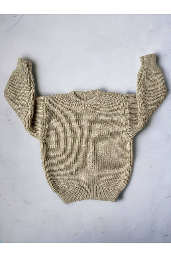 Unisex Baby Kids Knitted Sweater Elastic Selanik Bicycle Collar 1-5 Years - 1