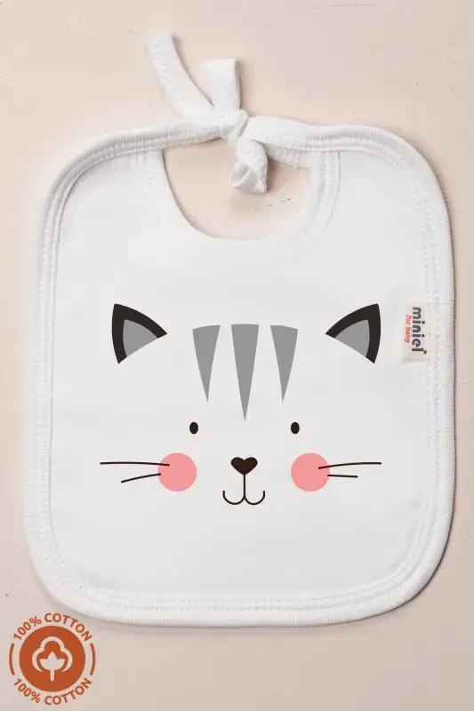 Unisex Baby Newborn Cotton Organic Animal Print Bib 3-Pack (0-3 Months) - 2