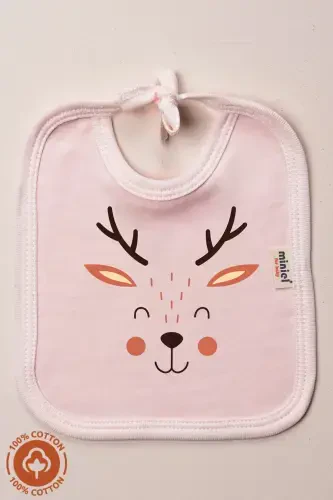 Unisex Baby Newborn Cotton Organic Animal Print Bib 3-Pack (0-3 Months) - 4