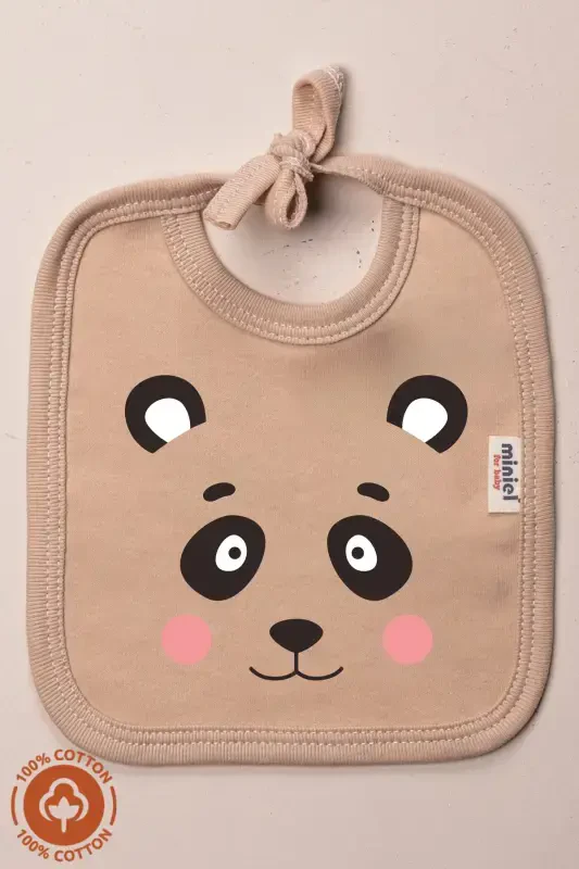 Unisex Baby Newborn Knitted Organic Cotton Animal Figured 0-3 Months Baby Bib 3-Piece Set - 2