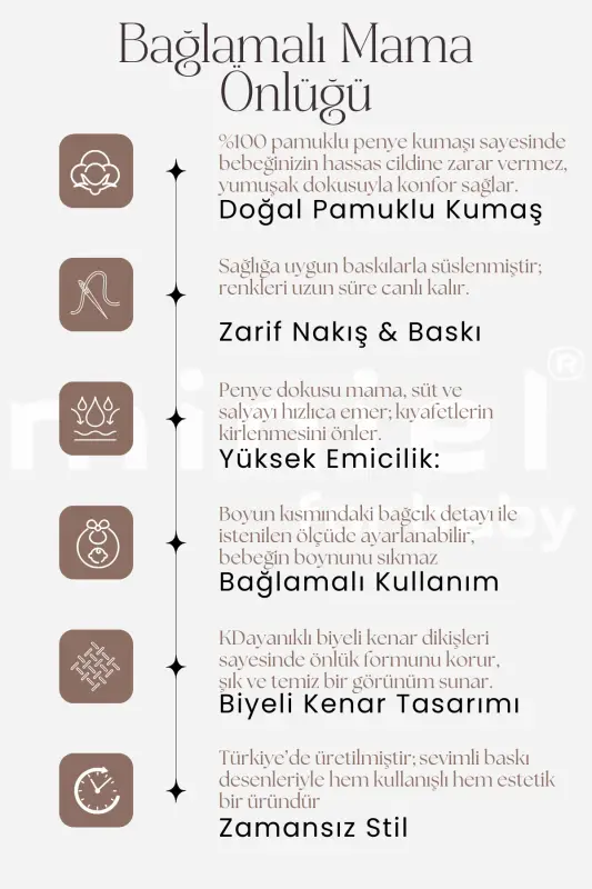 Unisex Baby Newborn Knitted Organic Cotton Elephant Print 0-3 Months Baby Bib 3-Piece Set - 7