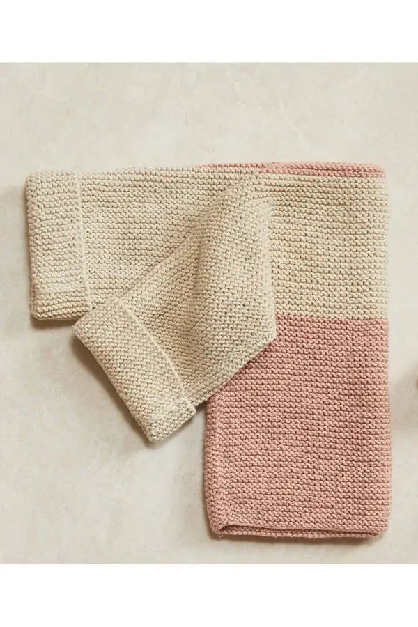 Unisex Baby Pink Ecru Sweater - 5