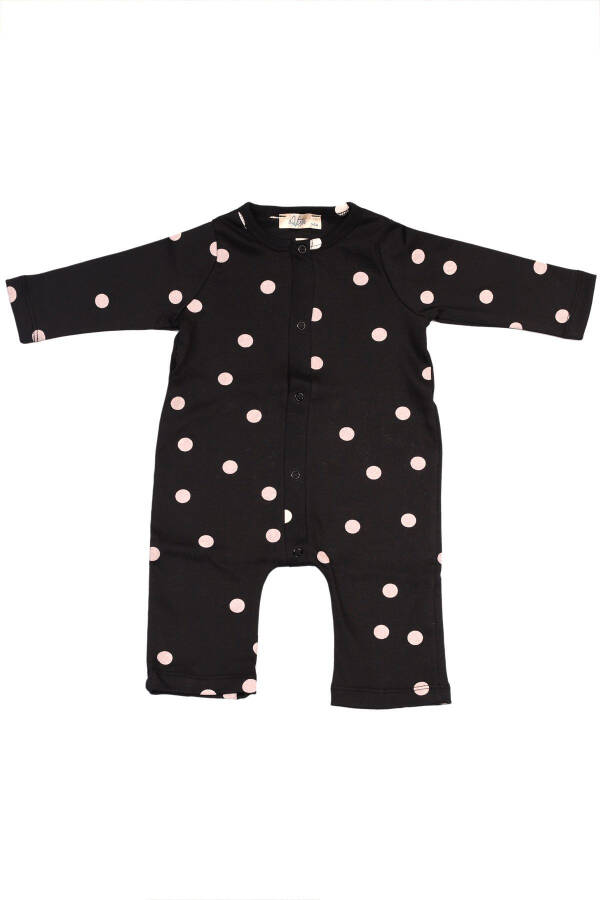 Unisex Baby Polka Dot Printed Long Sleeve Romper - 6