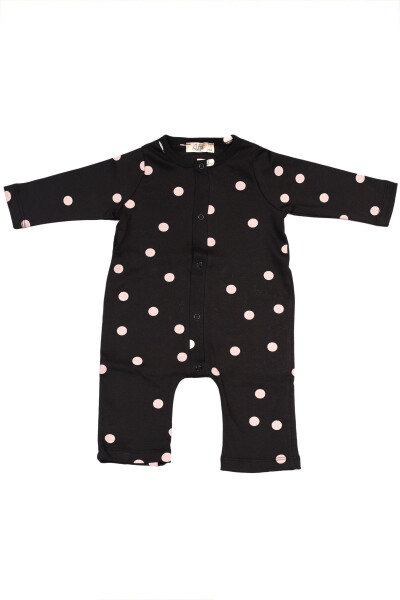 Unisex Baby Polka Dot Printed Long Sleeve Romper - 4