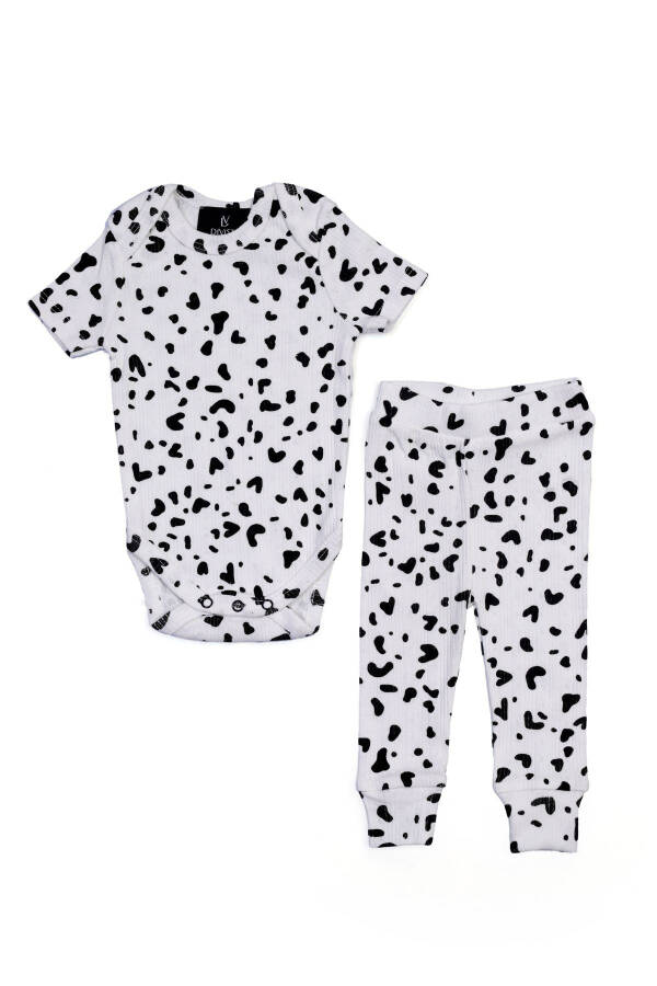 Unisex Baby Printed Snap Body and Pants Set - 6