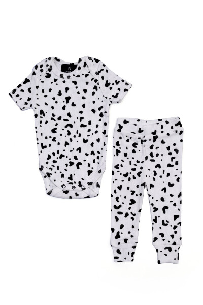 Unisex Baby Printed Snap Body and Pants Set - 5