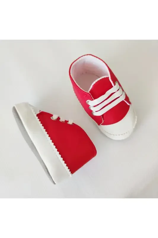 Unisex Baby Red Shoe-RED - 1
