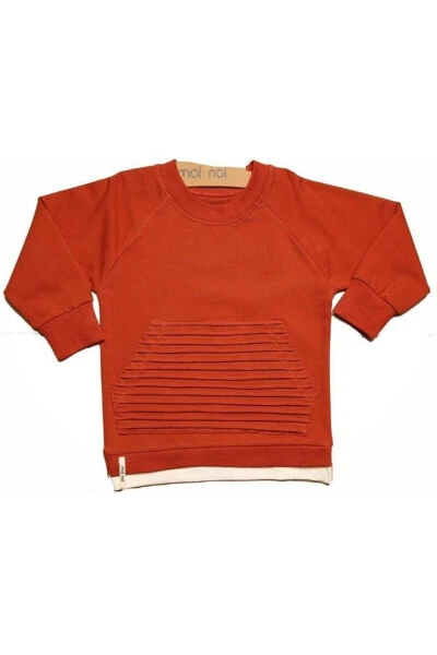 Unisex Baby Terracotta Pocket Sweatshirt - MOI NOI