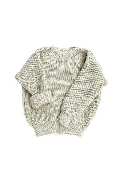 Unisex Baby Toddler Oversize Knit Sweater with Bicycle Collar - 4