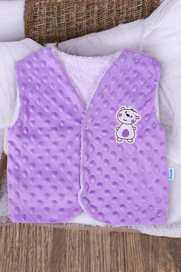 Unisex baby vest, fleece lined and welsoft outer. - 1