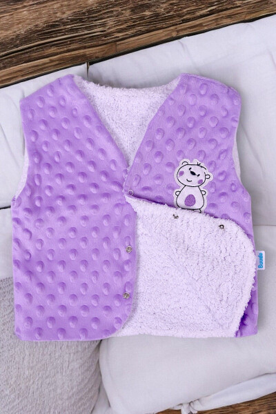 Unisex baby vest, fleece lined and welsoft outer. - 2