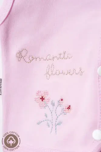 Unisex Baby Vest Set, Organic Cotton, Canvas Rabbit Embroidery, 3-6-9 Months, 3 Pack - 8