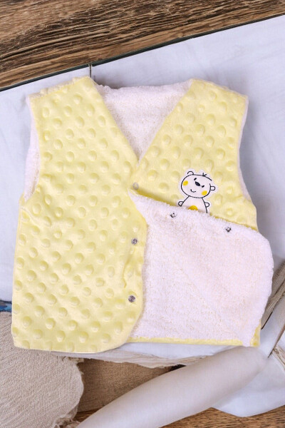 Unisex baby vest with polar lining and welsoft outer layer, featuring a bear embroidery - 2