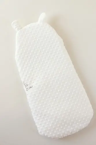 Unisex Baby White Cute Topitos Embroidered Velboa Swaddle - 4